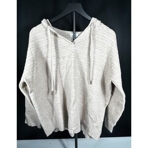 Nicole Miller New York Women's 1X Hoodie Cozy Chic Loungewear Casual Top